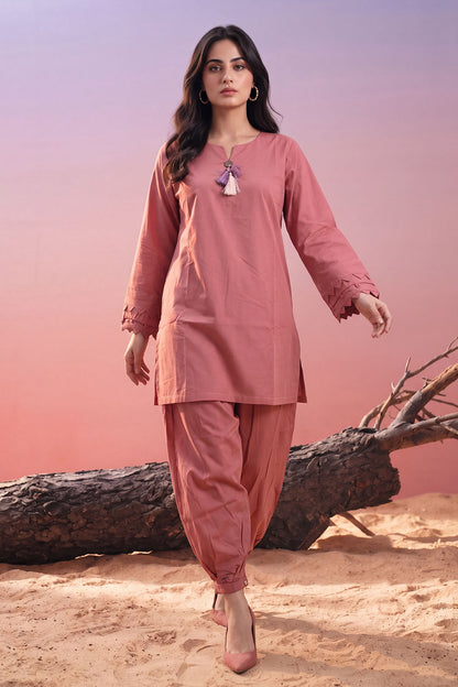 Women 2 Piece Solid Suit - LDS2383