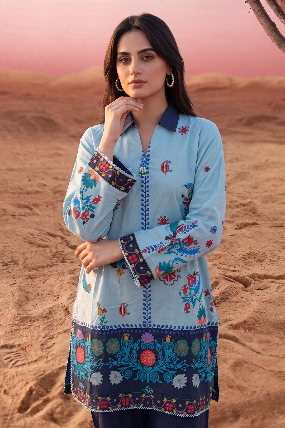 Women 2 Piece Printed Suit - LDS2402