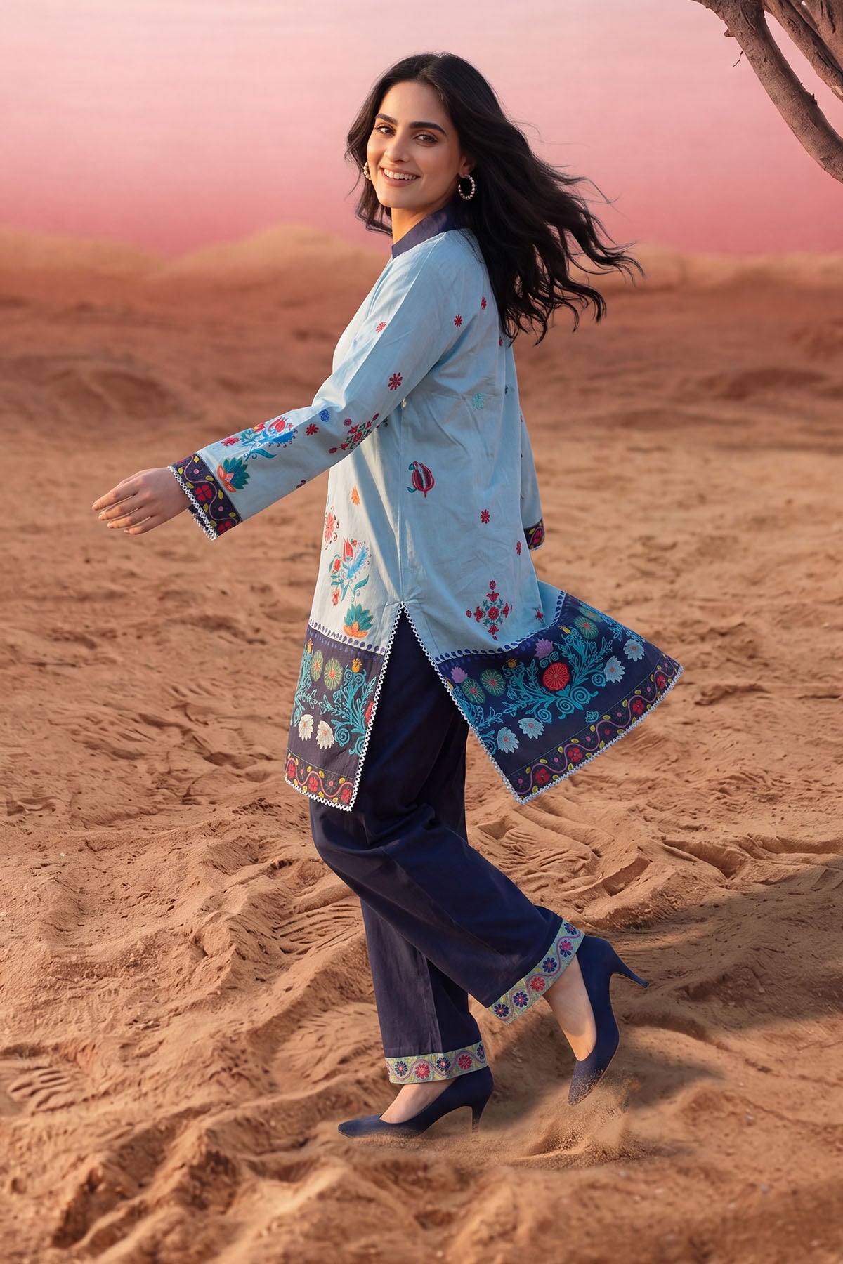 Women 2 Piece Printed Suit - LDS2402
