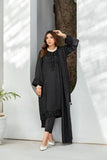 3PC Solid Embroidered Suit - LDS 749