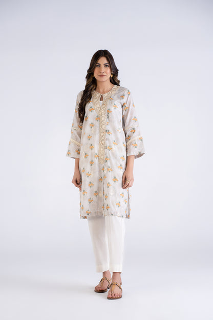 Women Printed Embroidered Shirt - LDS822