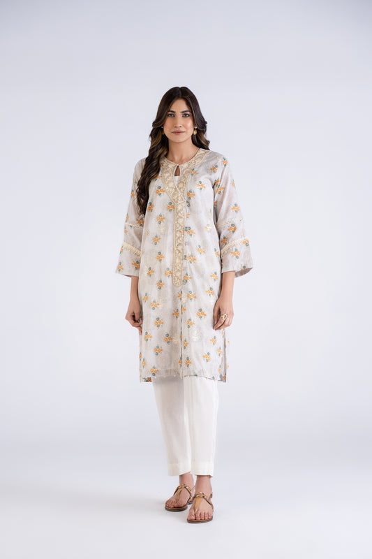 Women Printed Embroidered Shirt - LDS822
