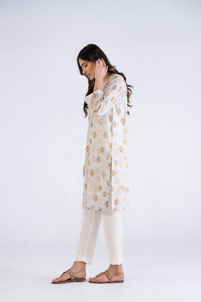 Women Printed Embroidered Shirt - LDS822