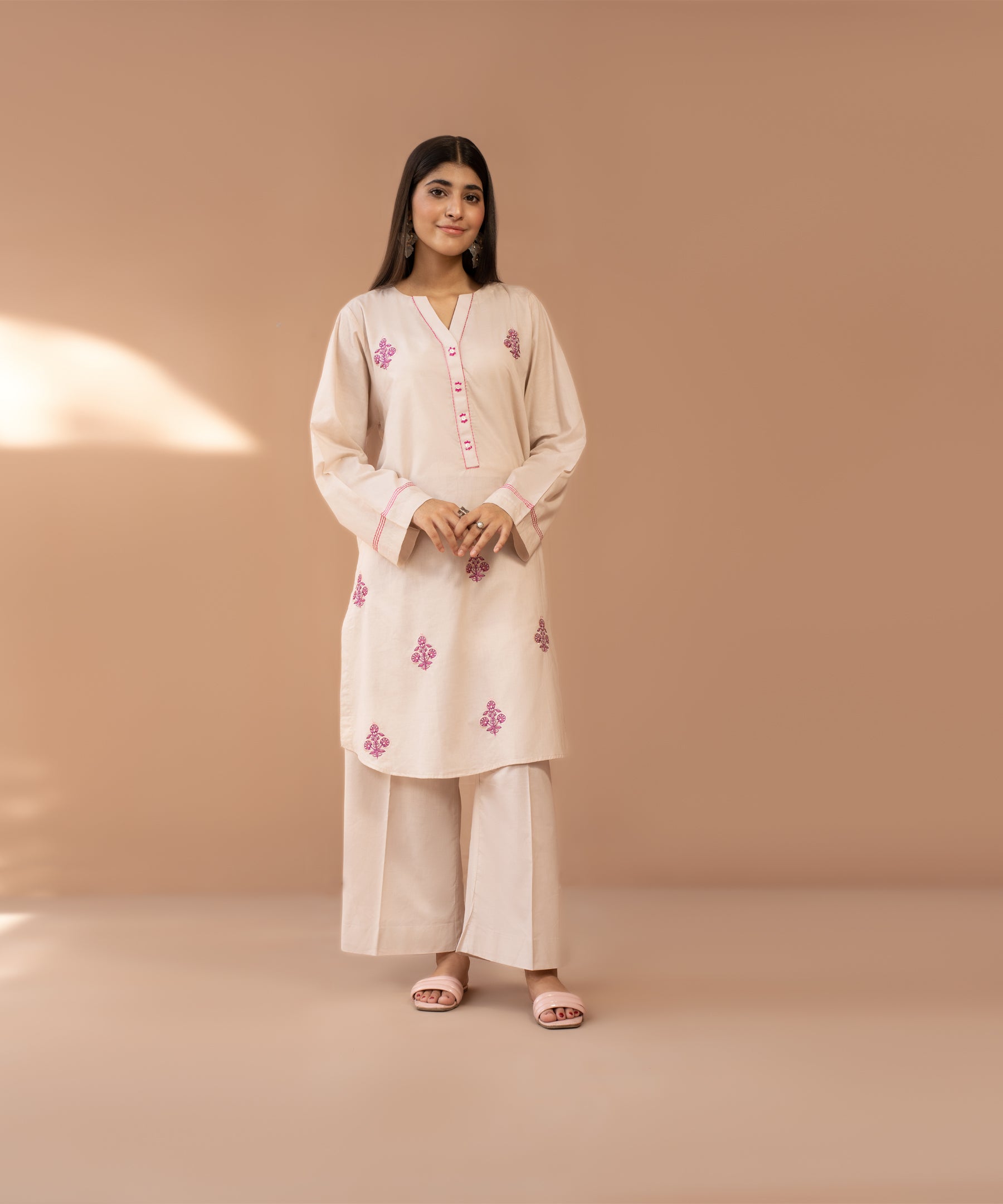 2PC Embroidered Suit - LDS 894