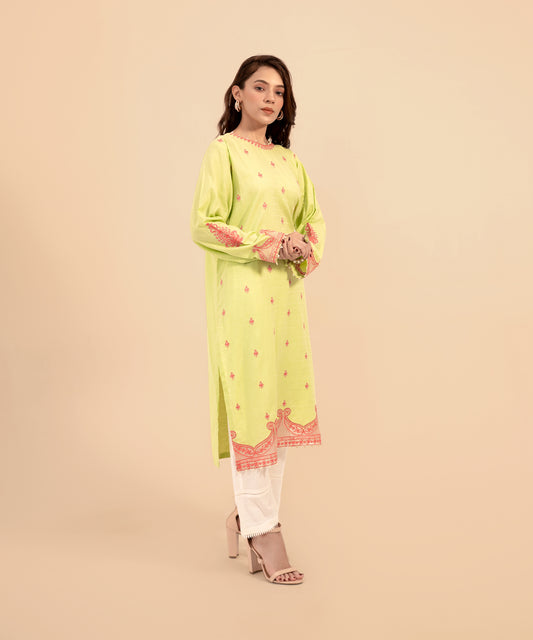Women Solid Embroidered Shirt - LDS899