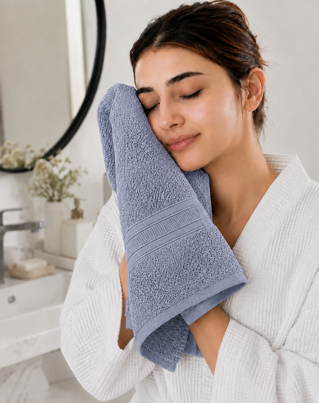 3 Piece Face Towel | Light Blue