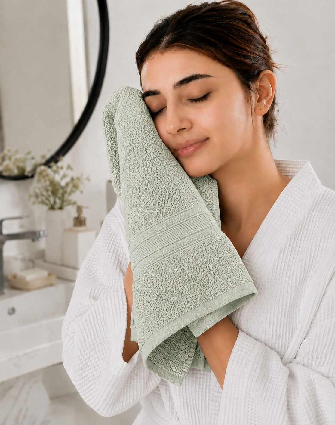 3 Piece Face Towel | Mint