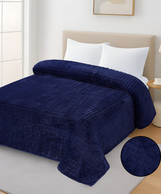 FLEECE BLANKET SOFT TOUCH | Navy Blue