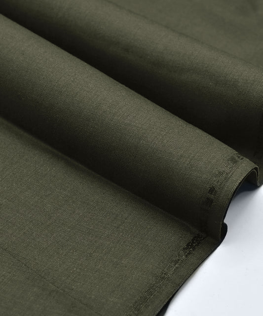 FINE SUITING | WASH & WEAR - OLIVE GREEN