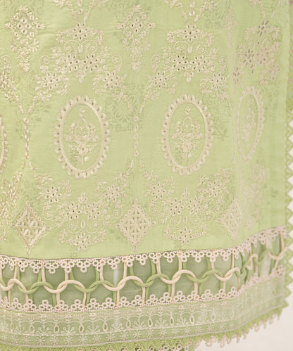 Women Printed Embroidered 3 Piece Suit - QUN077