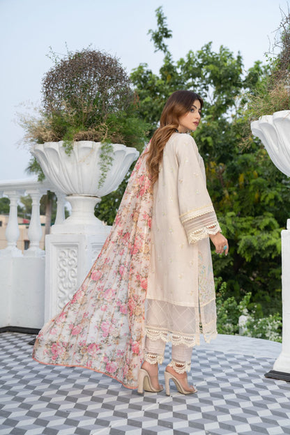 Women 4 Piece Embroidered Suit -QUN23S