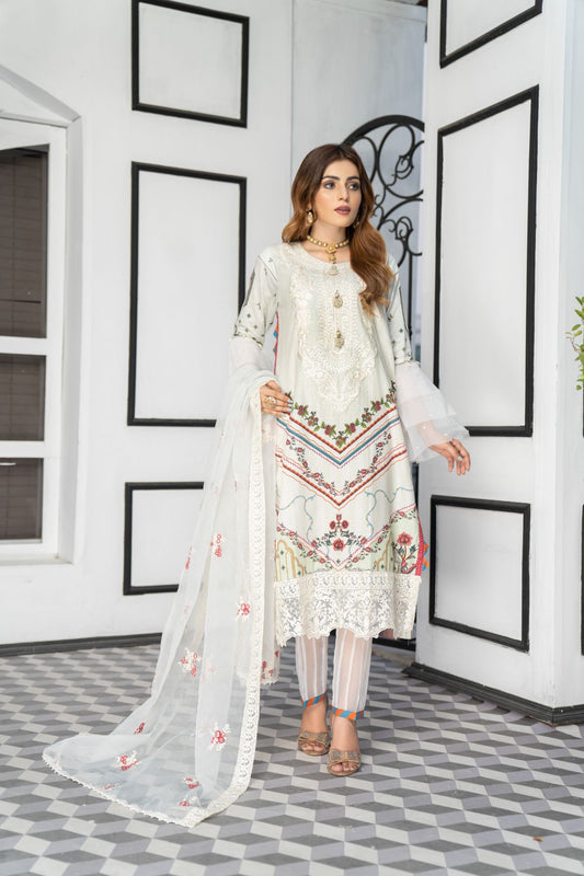 Women Embroidered 4 Piece Suit - QUN07S