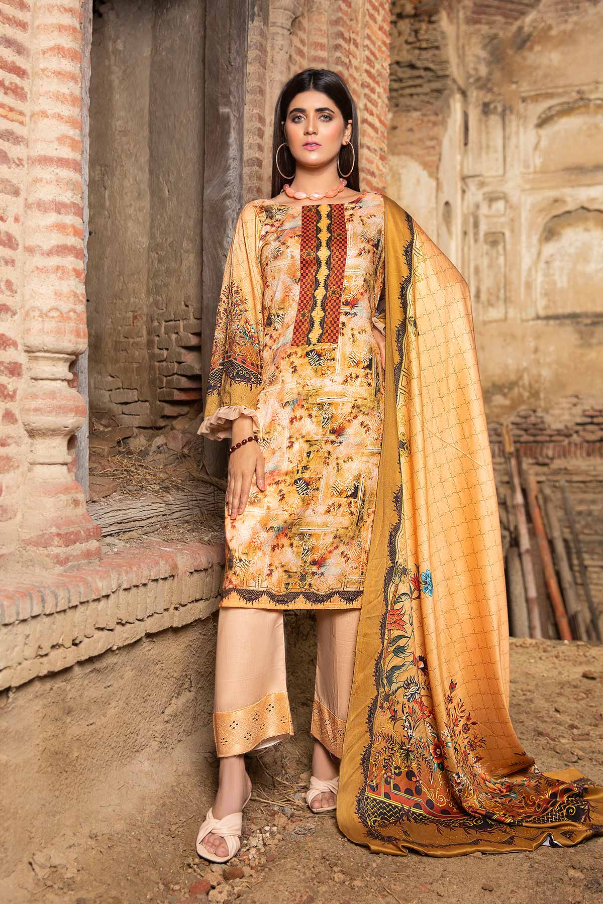 Women Printed 4 Piece Suit - RBDP03