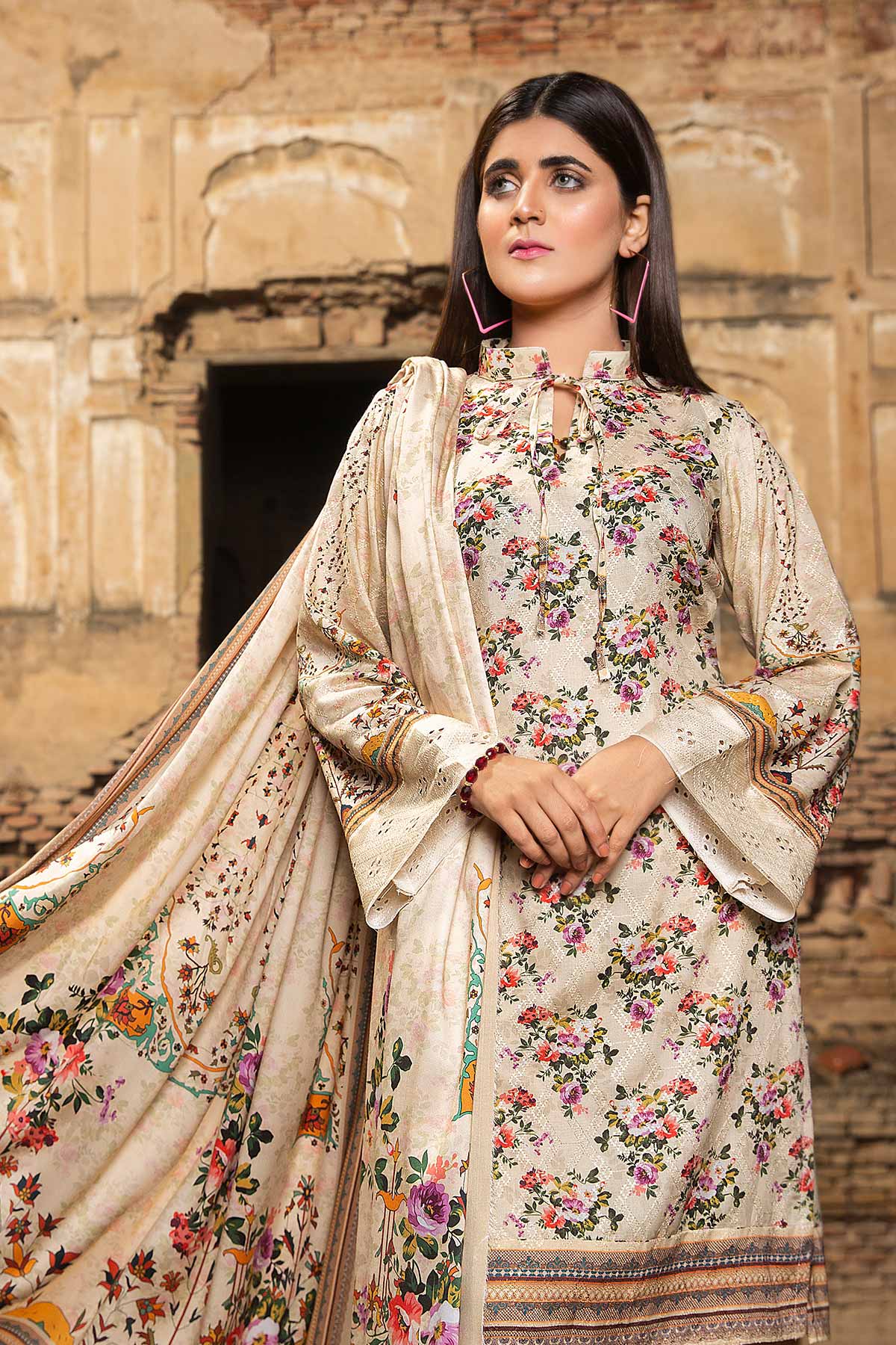 Women Printed 4 Piece Suit - RBDP09