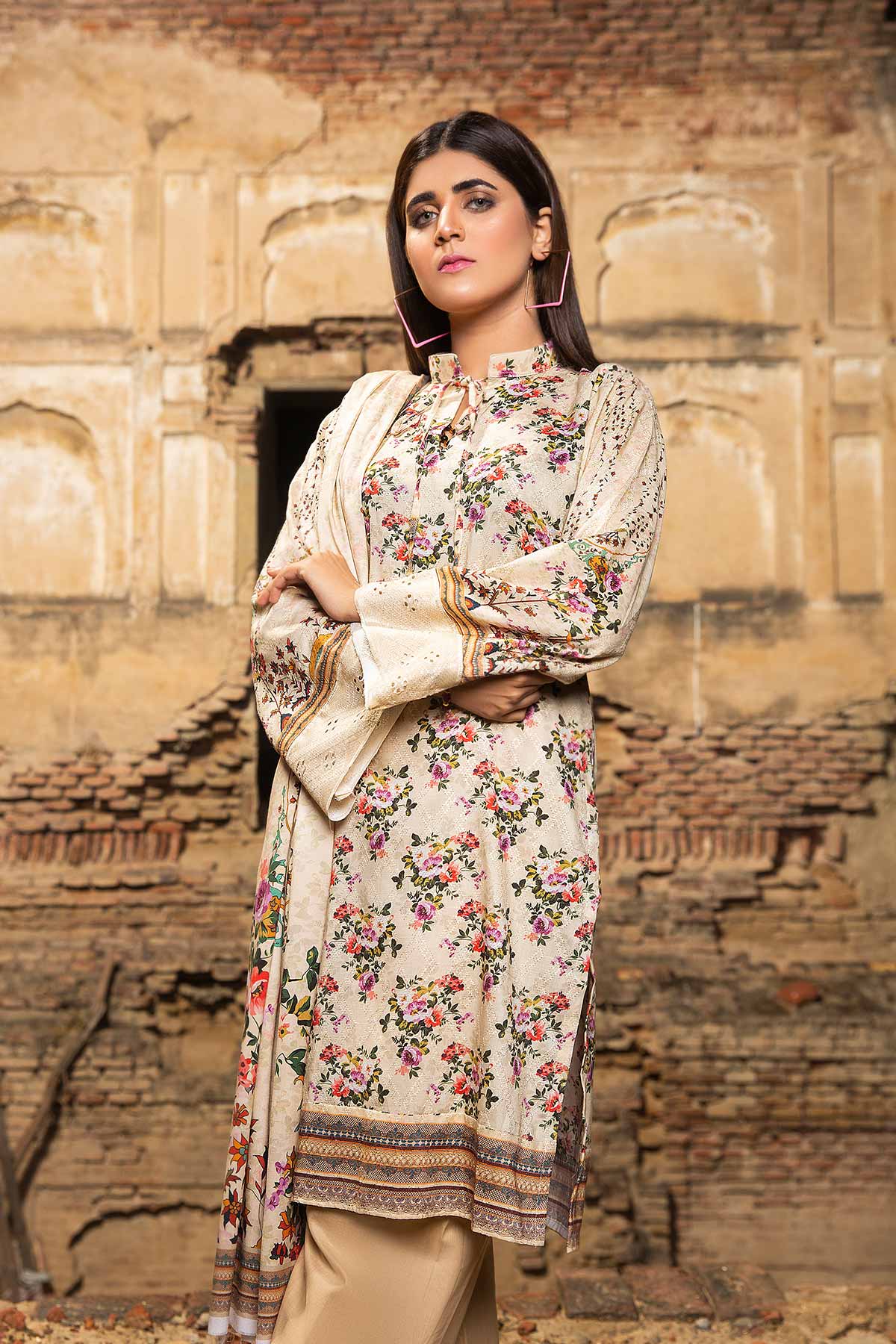 Women Printed 4 Piece Suit - RBDP09