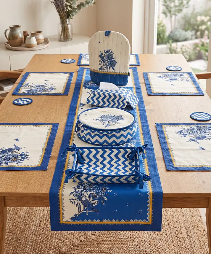 Ethnic Kitchen Accessories 8 Chair Set - DTS8S1 - Royal Blue