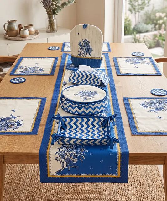 Ethnic Kitchen Accessories 8 Chair Set - DTS8S1 - Royal Blue