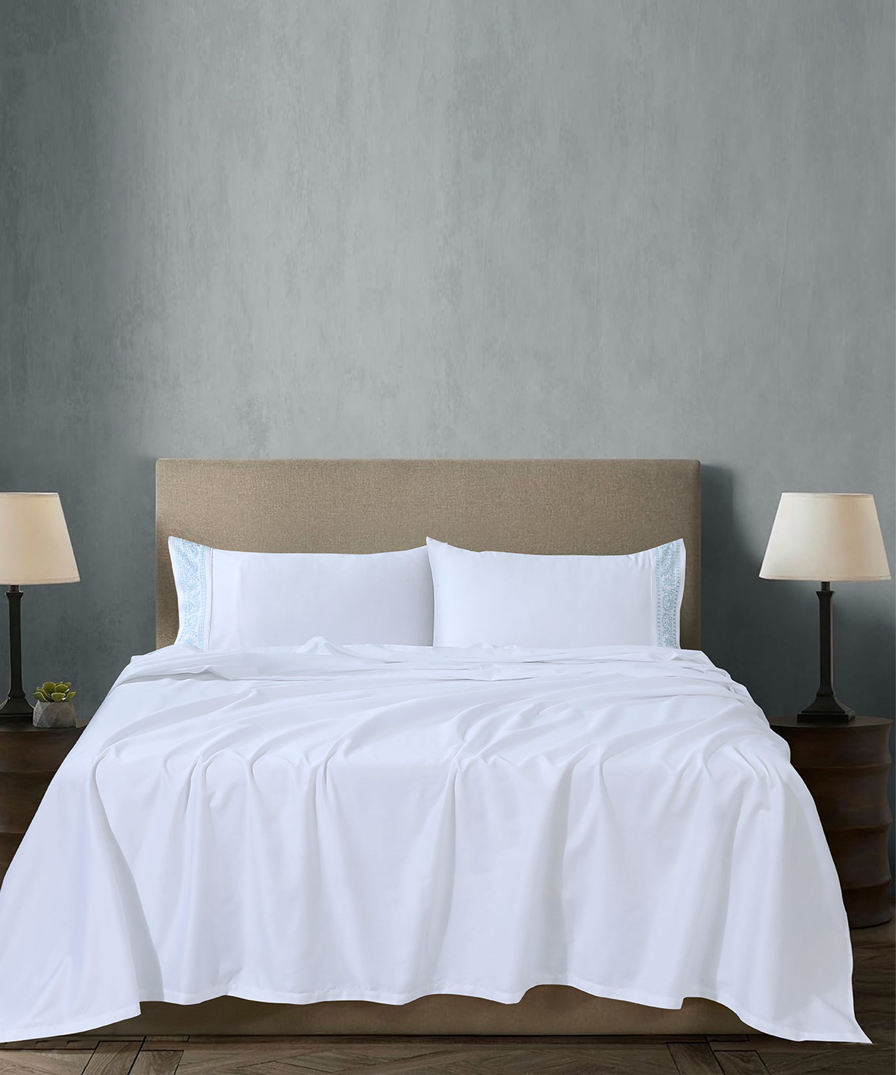 Plain Satin Bedsheet Set 25 - (Hotel Collection)