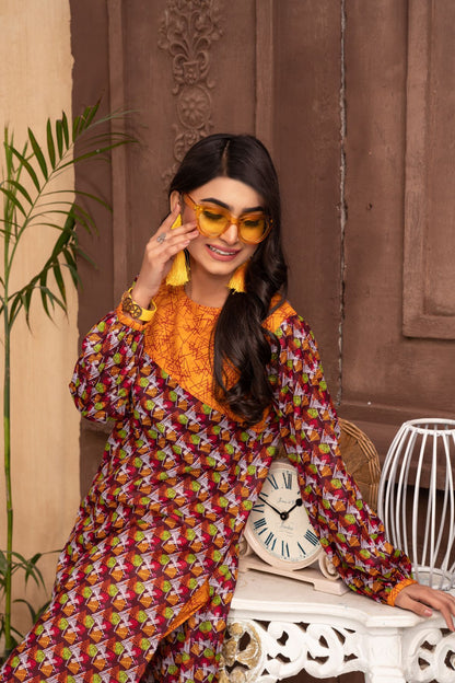 Women 2 Piece Printed Suit - SC1186