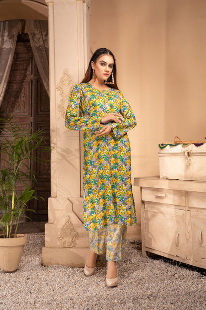 Women 2 Piece Printed Suit - SC1193