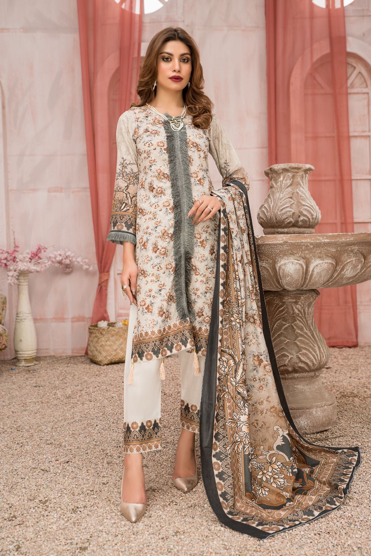 Women 4 Piece Printed Suit -SD2029