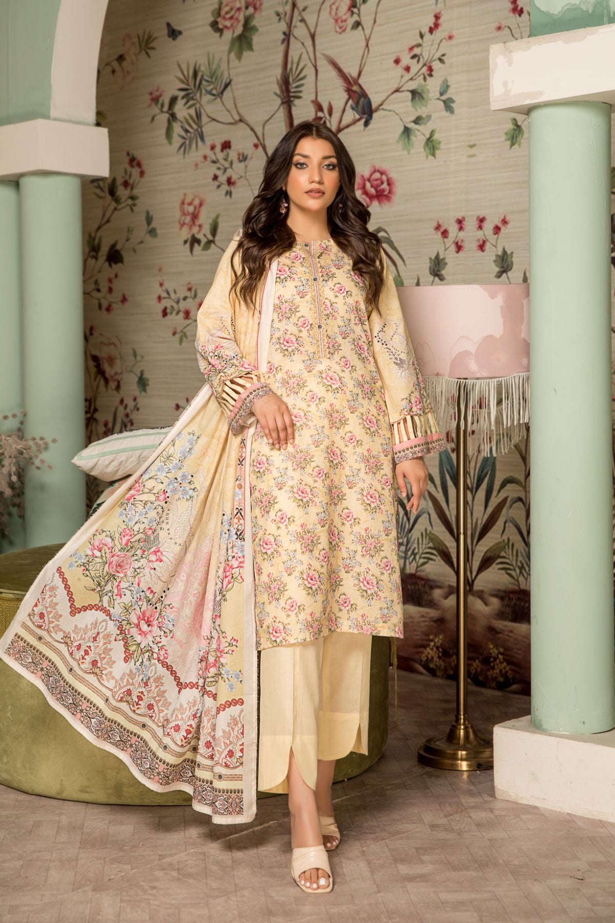 Women 4 Piece Printed Suit -SD2129