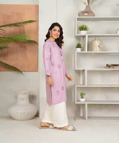 Solid Embroidered Shirt - LDS 1037