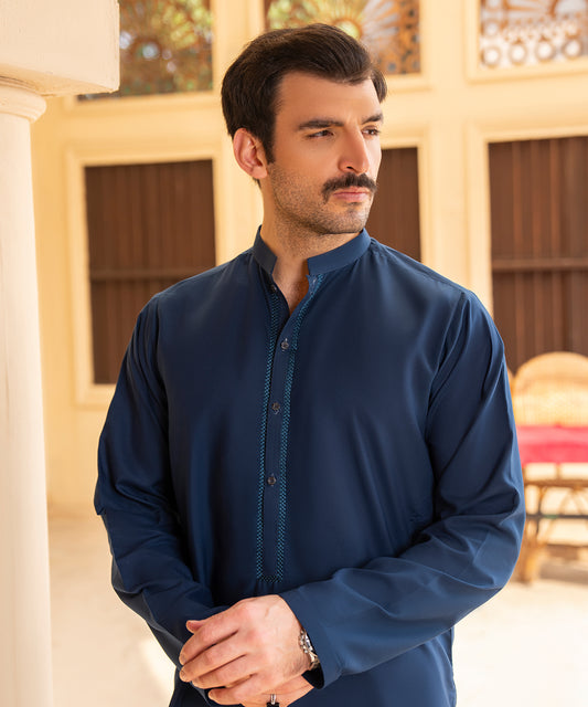 Toyo Bo Embroidered Suit Zinic Men's Unstitched