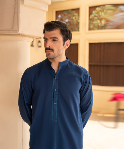 Toyo Bo Embroidered Suit Zinic Men's Unstitched