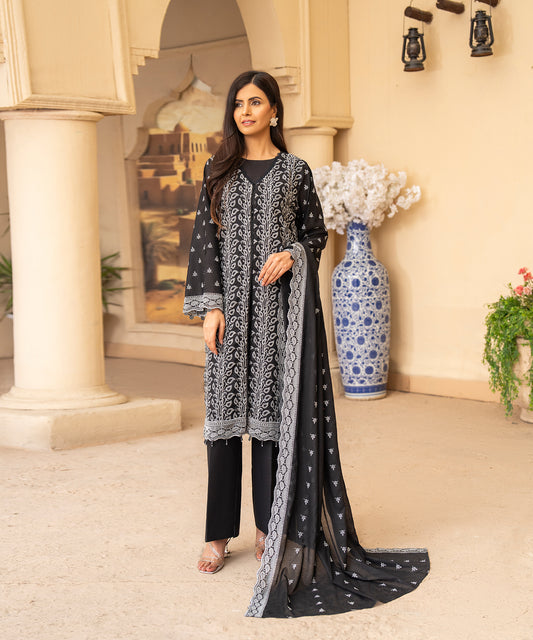 3PC Universal Dyed Embroidered Collection - 2507