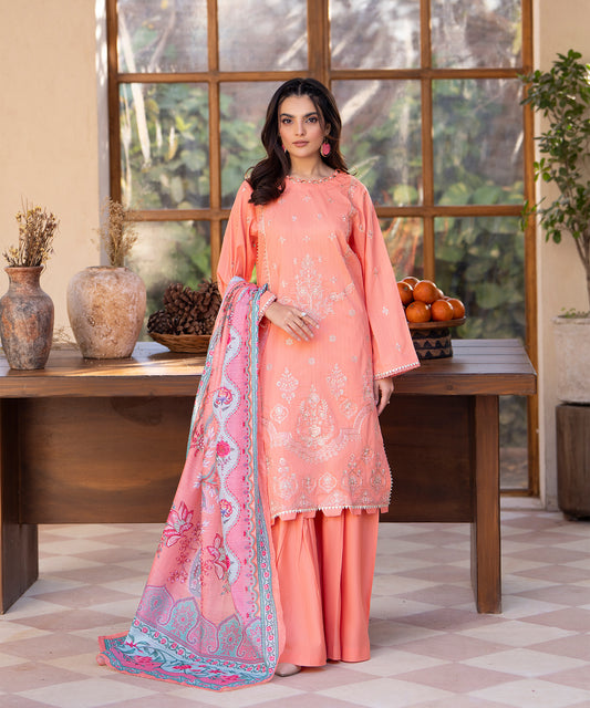 Women Solid Embroidered 3 Piece Suit - ARTY59