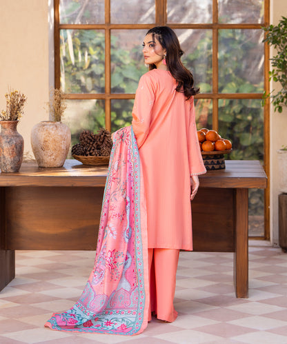Women Solid Embroidered 3 Piece Suit - ARTY59