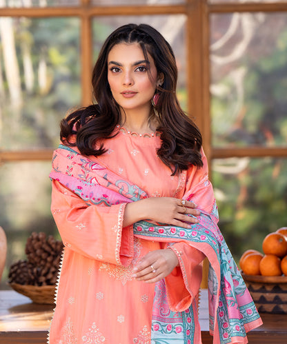 Women Solid Embroidered 3 Piece Suit - ARTY59