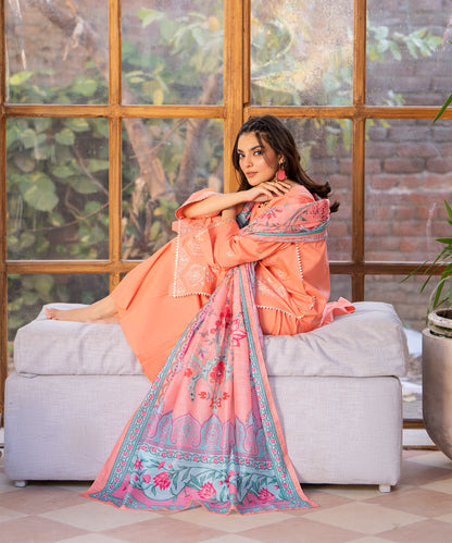 Women Solid Embroidered 3 Piece Suit - ARTY59