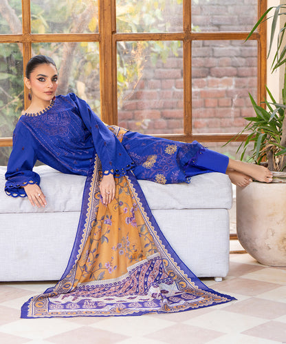 Women Solid Embroidered 3 Piece Suit - ARTY62