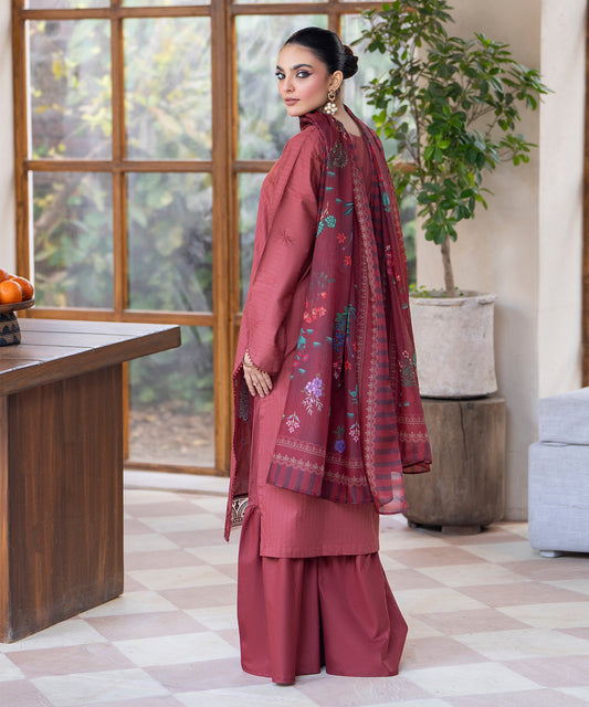 Women Solid Embroidered 3 Piece Suit - ARTY65