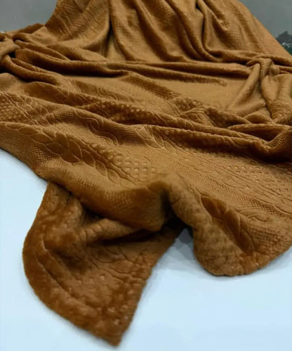 Plain Plush Blanket - Beige - FBP001