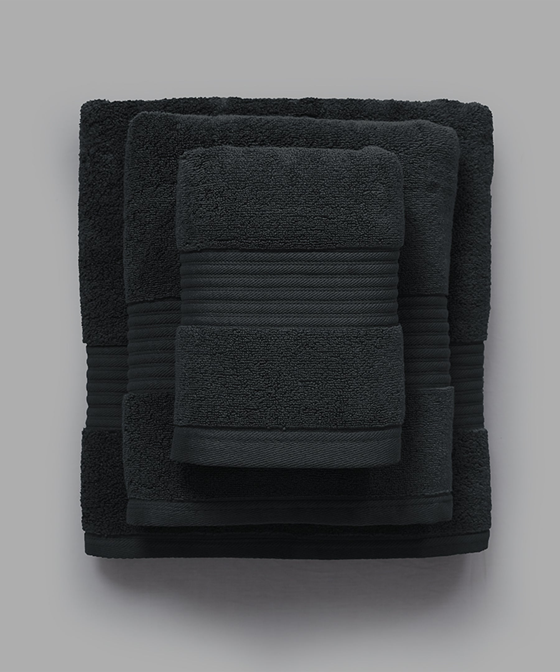 3PC Towel Set Black - WIN25