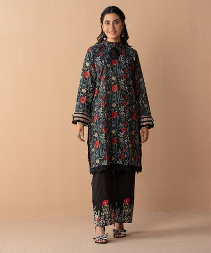 Women Printed Embroidered 2 Piece Suit - CLC551