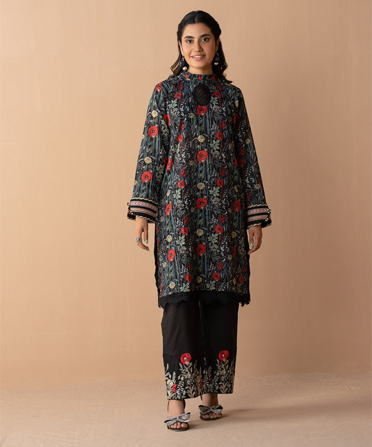 Women Printed Embroidered 2 Piece Suit - CLC551