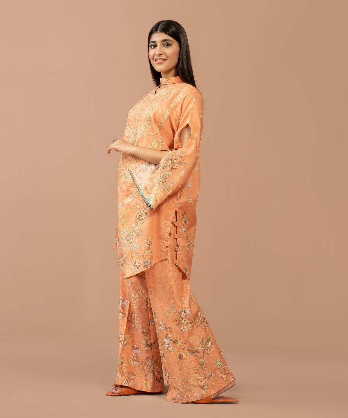 Women Printed Embroidered 2 Piece Suit - CLC552