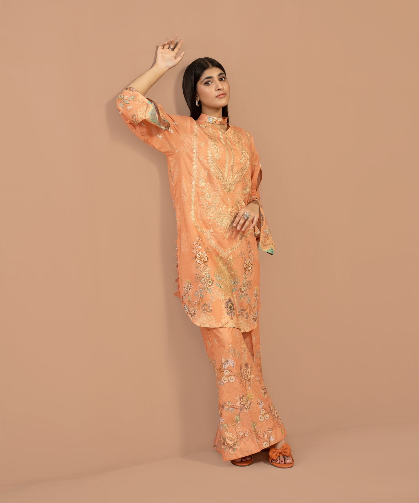 Women Printed Embroidered 2 Piece Suit - CLC552
