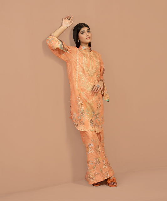 Women Printed Embroidered 2 Piece Suit - CLC552