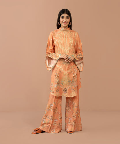 Women Printed Embroidered 2 Piece Suit - CLC552