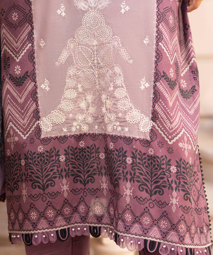 Women Printed Embroidered 3 Piece Suit - CLC645