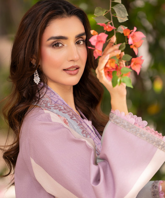 Women Printed Embroidered 3 Piece Suit - CLC650