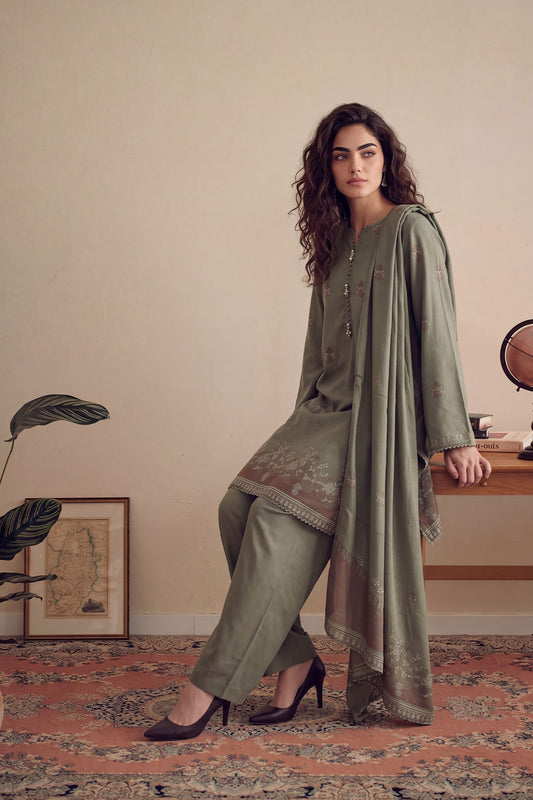 Women Jacquard 3 Piece Suit - JCQ045