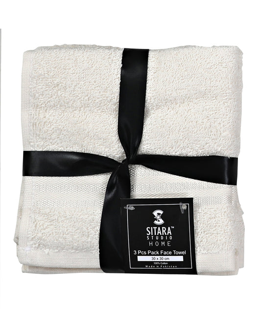 3PC Pack Face Towel - Off White