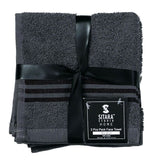3PC Pack Face Towel - Charcoal Grey