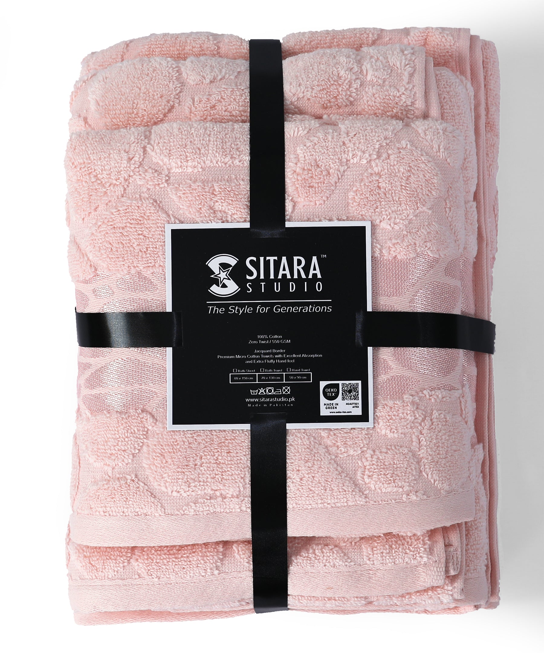 Jacquard Towel - Pink